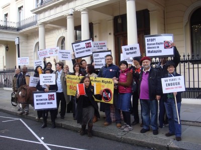 The anti-ISA protest continues in London, Saturday, 30 October 2010.