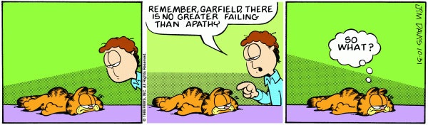 Garfield on apathy