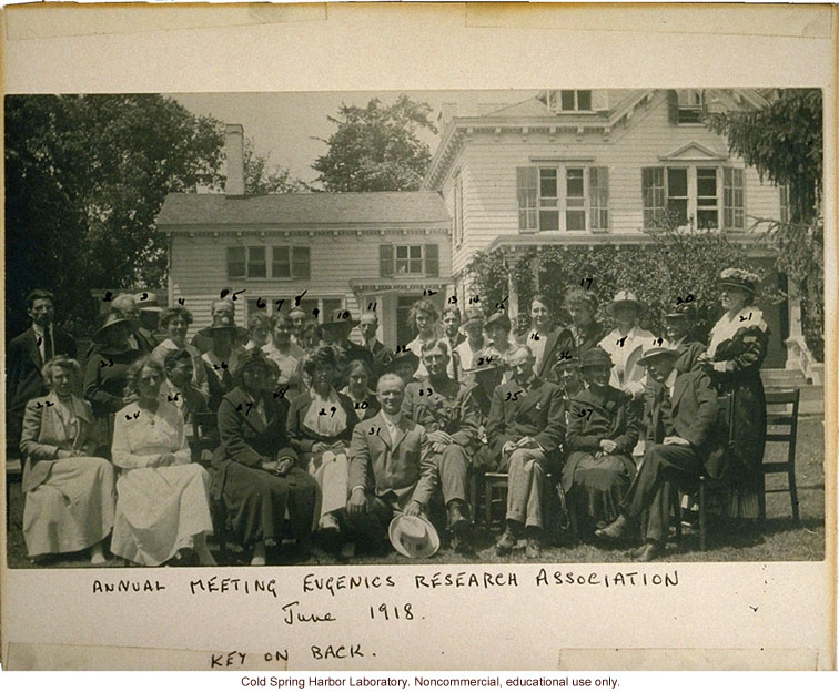 Eugenics Record Office, Annual Meeting of the Eugenics Research Association, 1918 (Source: dnalc.org)
