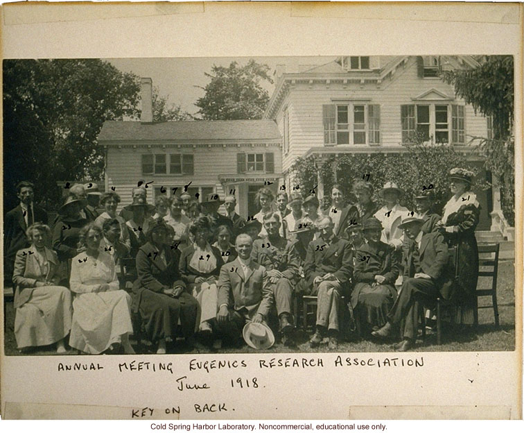 Eugenics Record Office, Annual Meeting of the Eugenics Research Association, 1918 (Source: dnalc.org)