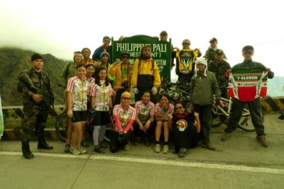 At the top of the highest peak of the Philippines where the ride ended.