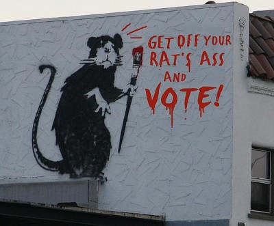 Get Off Your Ass & Vote (Source: http://www.flickr.com/photos/melfeasance/291765548/)