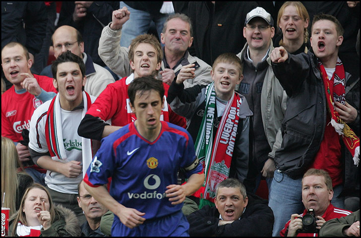 Liverpool fans showing Gary how much they love him | Source: Guardian