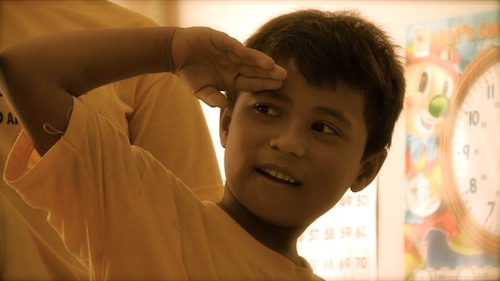Shukur, a Rohingya child studying at the Humana school in Puchong | Credit: Avie Aziz
