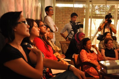 Marina Mahathir seated with our friends and loyal supporters at the press conference at Seksan Gallery.