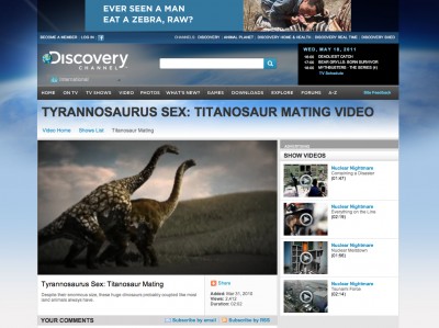 Tyrannosaurus Sex! Click to watch!