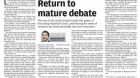 Return to Mature Debate Return to Mature Debate